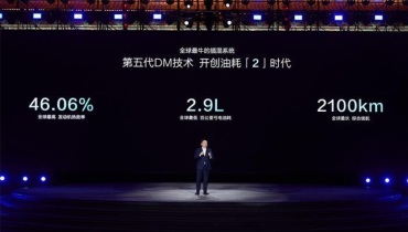 比亚迪第五代DM技术：全球最低2.9L百公里油耗和2100公里续航