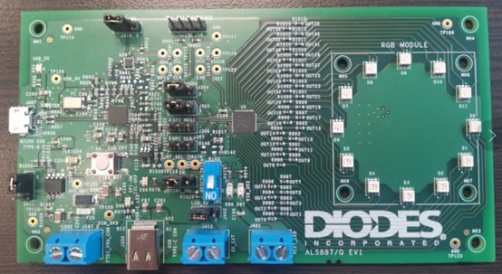 图：Diodes推出的AL5887Q驱动芯片是汽车氛围灯方案的理想选择