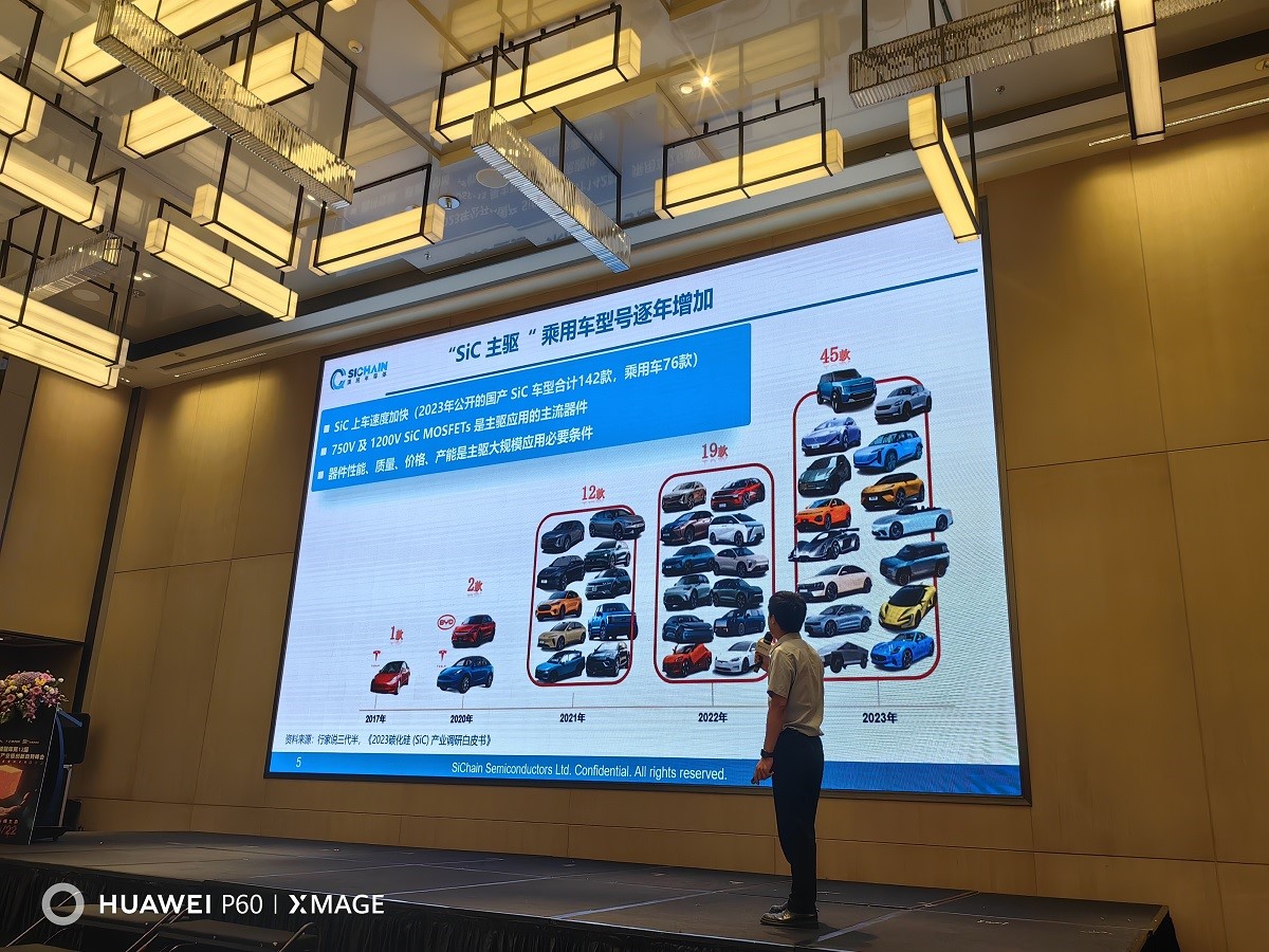 The number of SiC traction passenger cars is increasing year by year