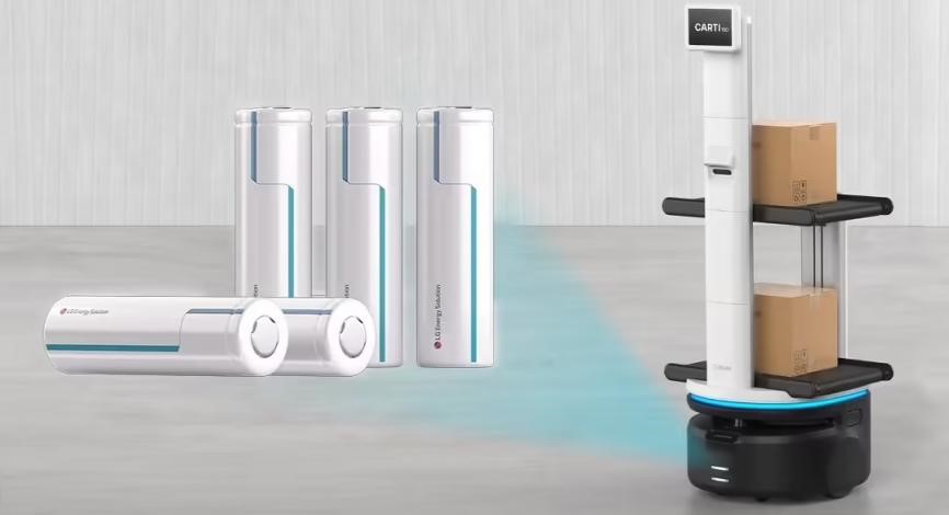 Pictured: LG new energy exclusively supplies the 2170 model battery for the Bear Robotics robot