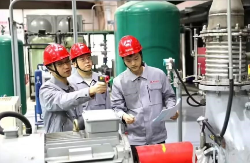 Pictured: The liquid air energy storage power station in Shijiazhuang, Hebei Province has been successfully connected to the grid for trial operation