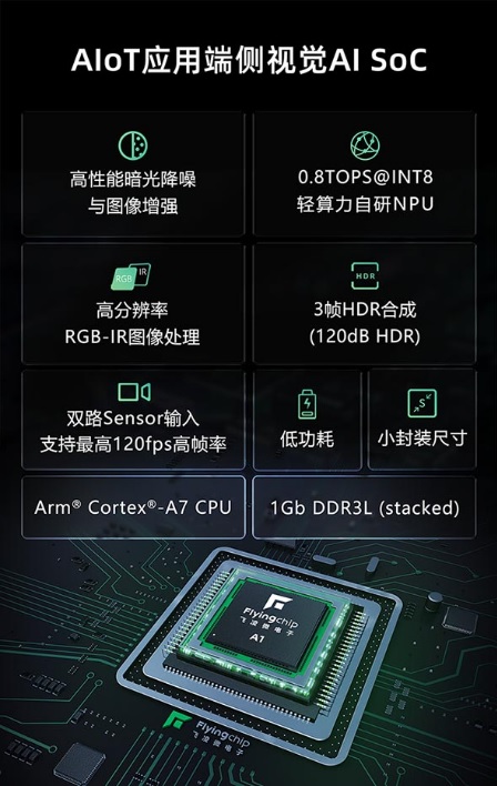 图：飞凌微AIoT应用端侧视觉AI SoC