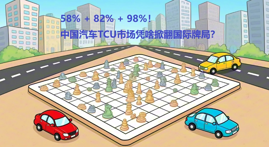 图：58% + 82% + 98%！中国汽车TCU市场凭啥掀翻国际牌局？